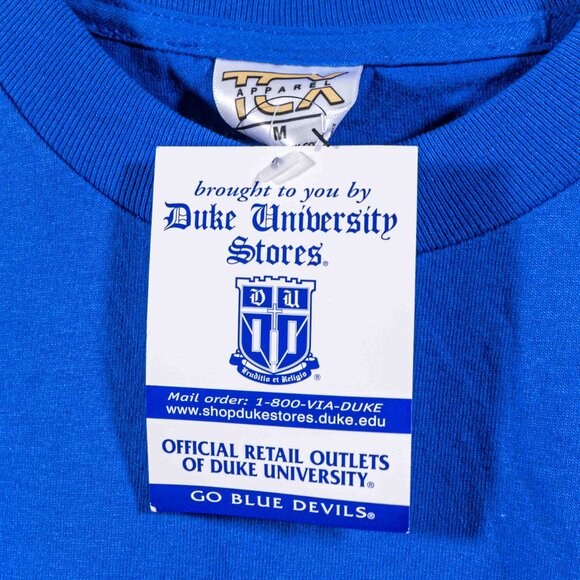 Duke University Lacrosse T-Shirt Medium Y2K College Sports NCAA - Picture 6 of 8